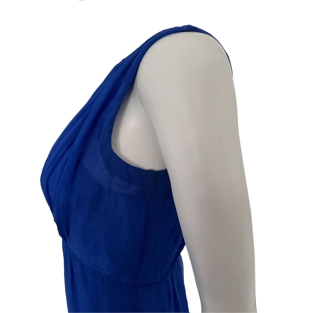 BALENCIAGA Blue Silk Vintage Knee Length Sleeveless Dress Size Small 2010 - Picture 8 of 13